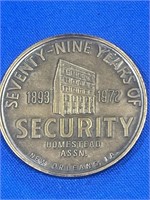 1972 security Homestead Assn. King of Hermes -