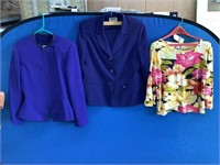 2 Purple Skirt Blazer Sets 1 Floral Yellow Top