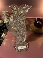 Large Glass Footed Vase