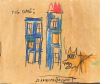 Jean-Michel BASQUIAT, Oilstick on Paper