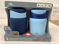 2 High Sierra 710ml Vacuum Stainless Food Storage