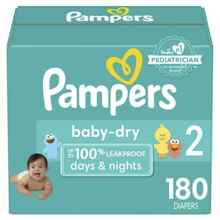 Pampers Baby Dry Diapers Size 2 180 Count