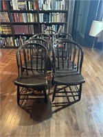 7 primitive early bentwood chairs. Not exact