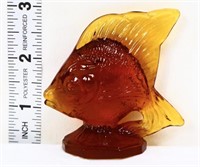 Fenton amber miniature fish