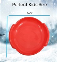 Round Snow Saucer Sled, 24" Red