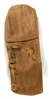 Hand Carved Acacia Wood Male Head Wall Hanging