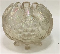 White Carnival Glass Bowl