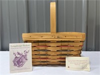 1995 Signed Small Longaberger Basket with Liner