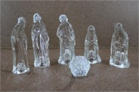 Vintage Miniture Glass Nativity Scene