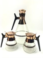 Vtg Inland Glass Coffee/Serving Decanters