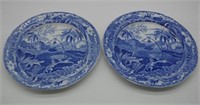 Two Spode 'Indian Sporting Scenes' plates
