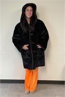 Dual Sided Faux Fur Coat; Size XL