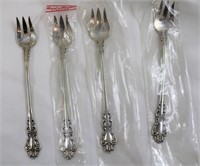 Lot of 4 sterling silver olive forks