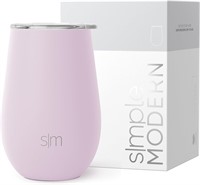 Simple Modern Wine Tumbler with Lid: 12oz