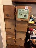 Wooden CD Storage Crates