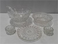 Punch Bowl, Candle Holders, Servers