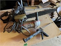 Chainsaw, Angle Grinder, Caulk Gun