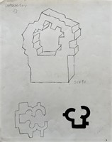 Drawing on paper Eduardo Chillida