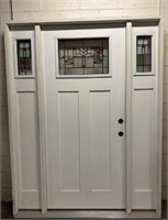 Leaded glass exterior door L/H swing