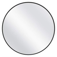 New FR AMZ Round Metal Mirror, 35.75 x 35.75, Blac