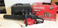 Craftsman S180 18" chain saw with case, runs,