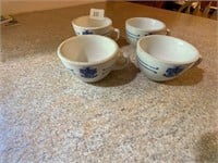 4 Carr Grafton China Coffee Cups