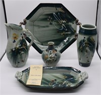 Pottery Platters, Pitcher & Vases