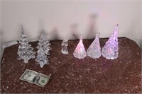 Enesco Glass Christmas Tree Set (3) ++