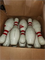 10 Vintage Bowling Pins Target Practice in