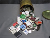 Huge Tin Can of Collectible Matchbooks
