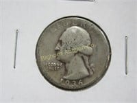 Silver 1936-D Quarter Semi Key Date
