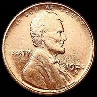 1920-S RED Wheat Cent CHOICE AU