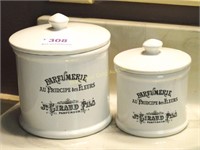 Pair Of Reproduction Pharmacy Jars