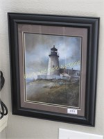Framed Roy Hendershot Lighthouse Print