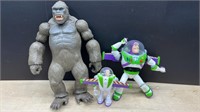 King Kong and 2 Buzz Light Year Toys