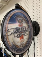 MICHELOB WORKING WALL DOUBLE SIDED SIGN - LIGHTS