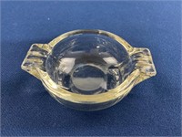 Vintage Clear Glass Art Deco Winged Ashtray 4”