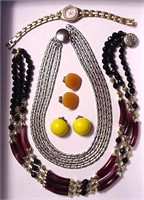 7 Pieces lot Vintage Jewelry Necklaces Earrlings