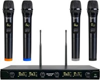 MELONARE UHF Wireless Microphone System, Quad-Chan
