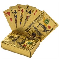 $100 Gold Foil playing cards NEW