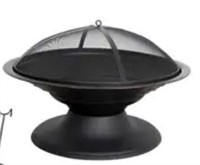 Style Selections Fire Pit Hand Brushed Black