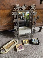 Mirror, Rack And 9 Coasters