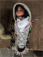 "neal" Native American Baby Doll And Boyd Rabbit