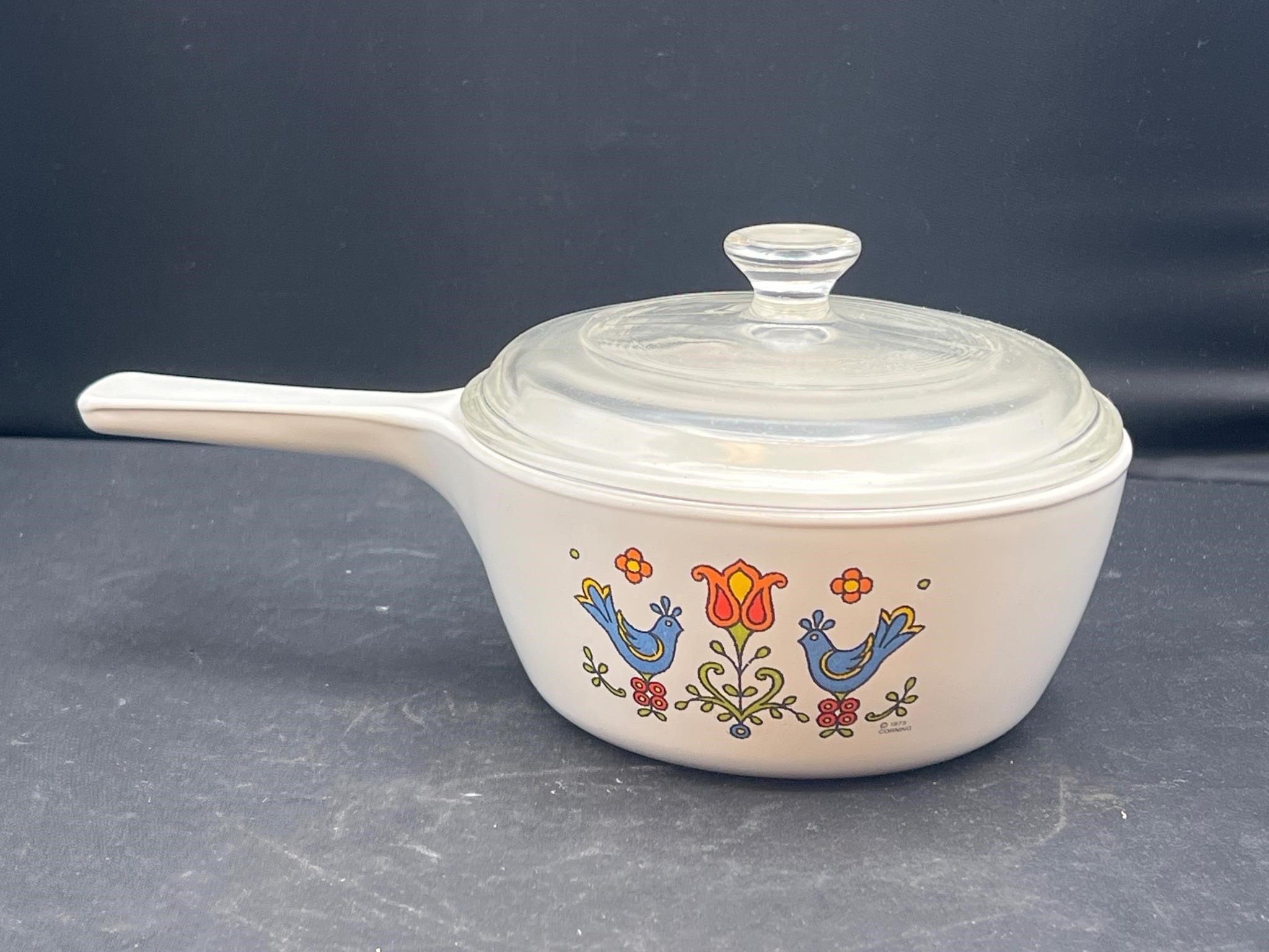 1975 Corning ware Country Festival Sauce Pan