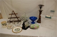Glassware, Vintage Toaster, Wine Holder Bike