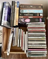 Flat of DVDs and CDs