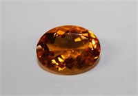 Large oval gold brilliant cut Citrine 21.47ctw