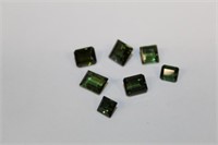 Parcel Green Tourmalines mostly emerald cut