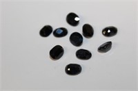 10 Blue oval Sapphires 14.31ctw each over 1ct