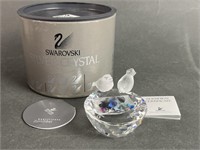 Swarovski Silver Crystal Birds & Birdsbath